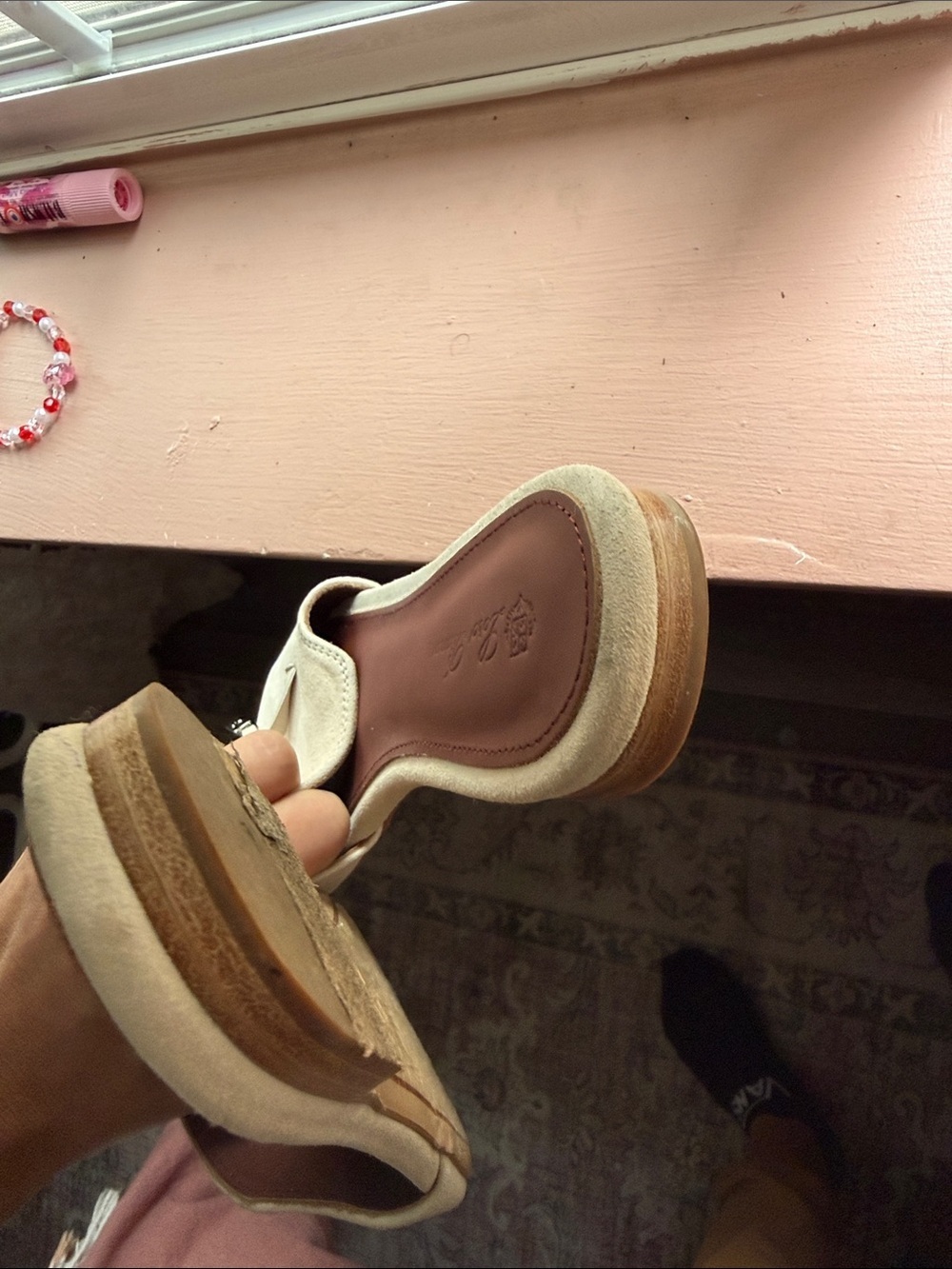 Loro Piana Summer Charms Suede Slides Sandals Sandstone Light EU38 - Picture 8 of 8